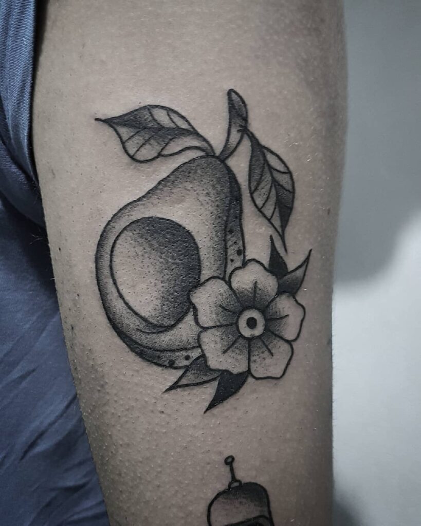 Detailed Avocado Tattoo 