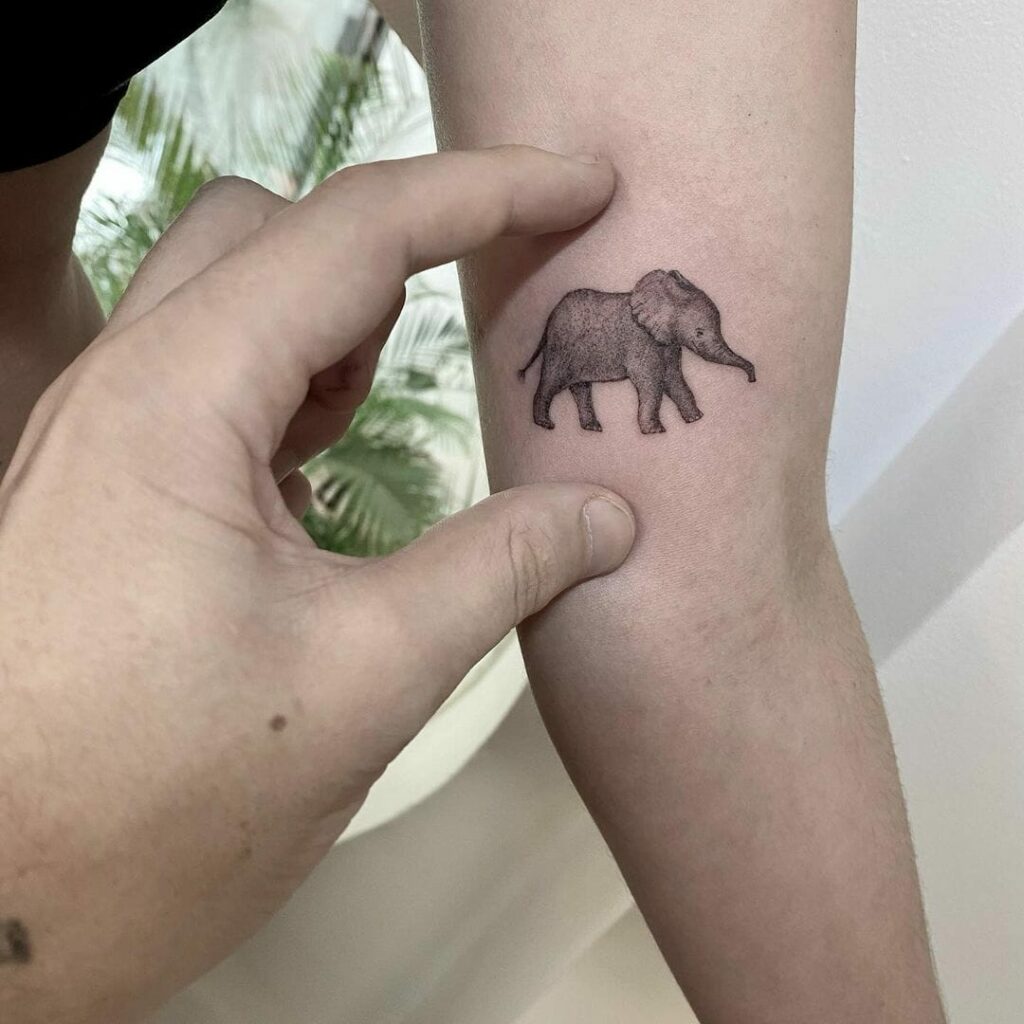 Detailed Elephant Tattoo