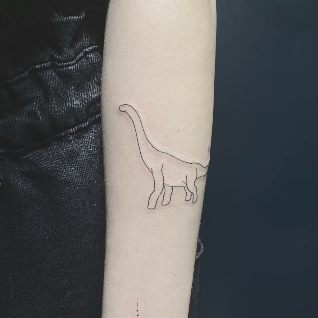 Dinosaur Outline Tattoo