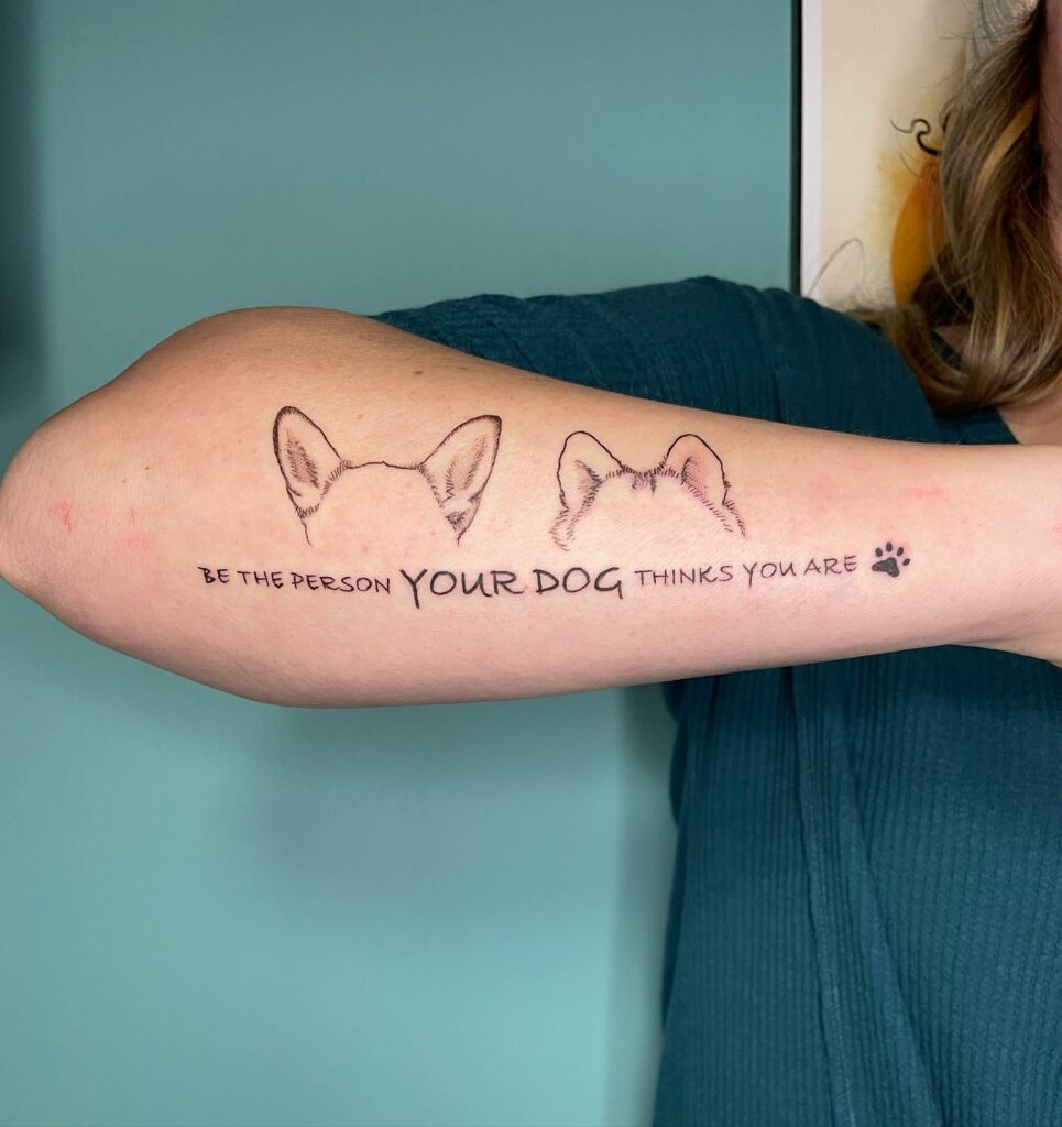 Outline Dog Ear Tattoo Designs For Minimalist Dog Lovers  TattooGlee   Tattoos for dog lovers Dog tattoos Pawprint tattoo