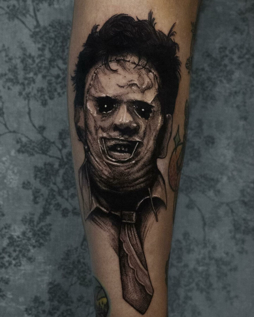 Dotwork Leatherface Mask