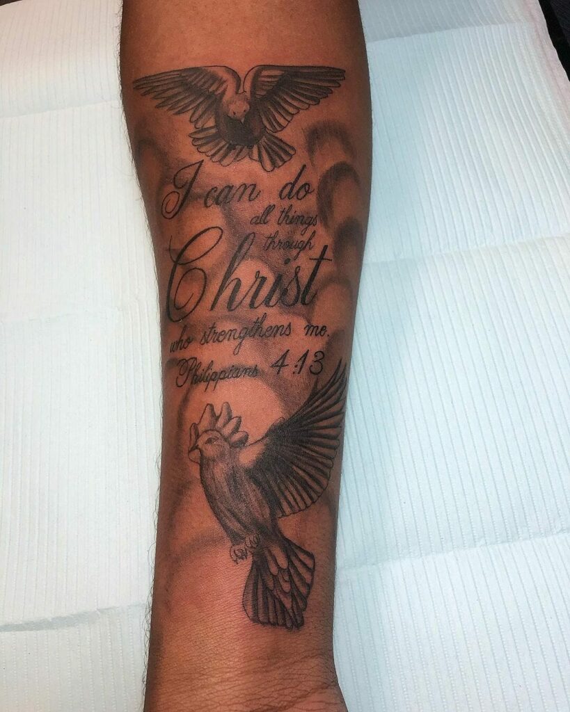 Dove Philippians 4 13 Tattoo