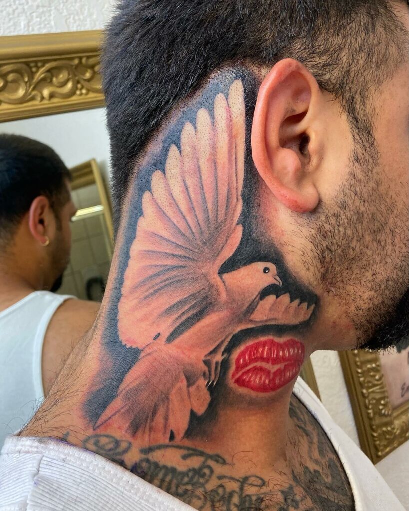 dove on side of neck tattooTikTok Search