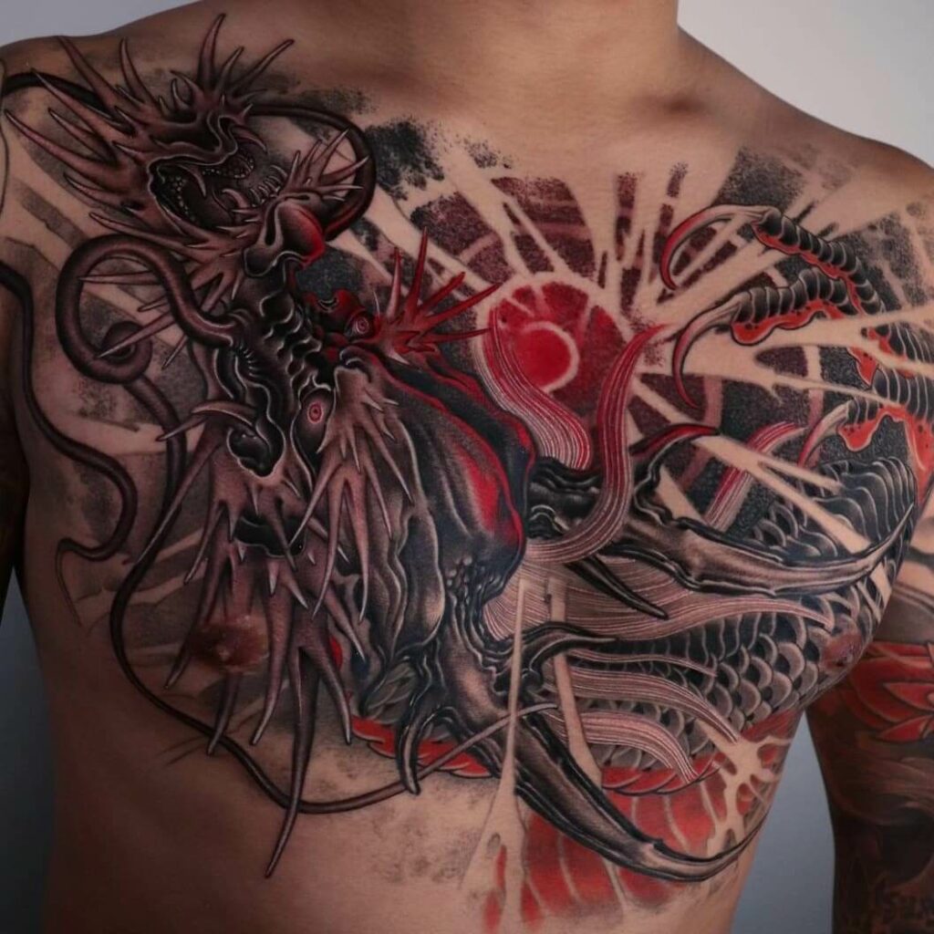 Dragon Chest Tattoo