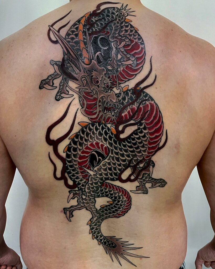 Dragon armor coverup tattoo on Behance