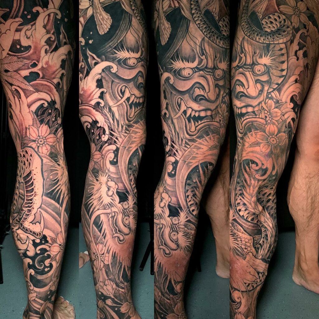 Dragon Tattoo on Legs