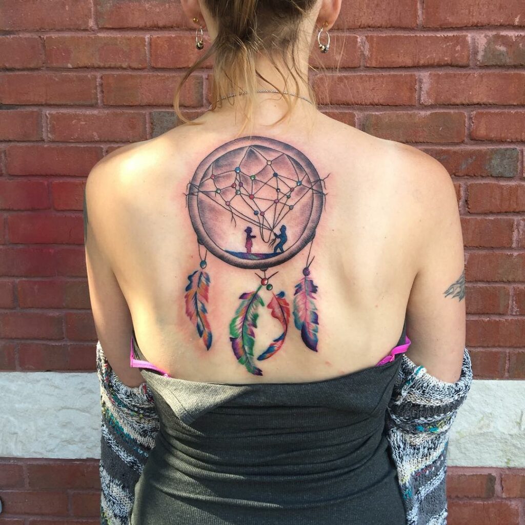 Dreamcatcher Back Tattoo