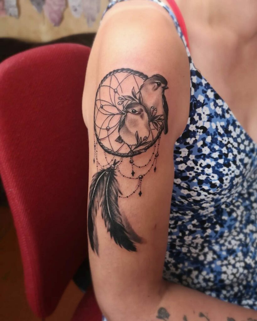 Dreamcatcher Tattoos with Birds