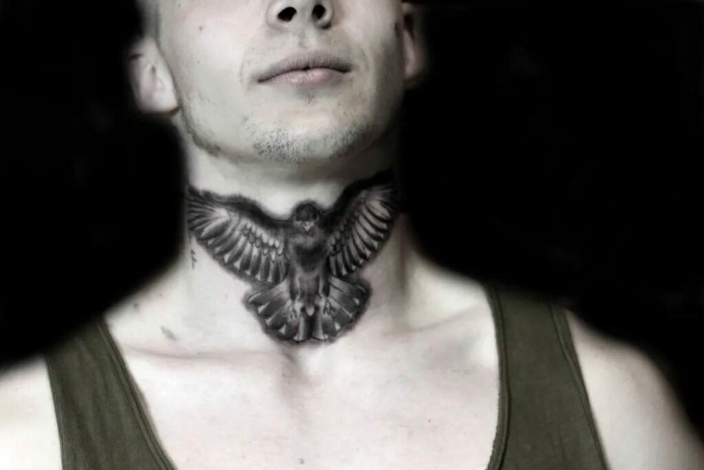 11+ Male Throat Tattoo Ideas That Will Blow Your Mind! alexie