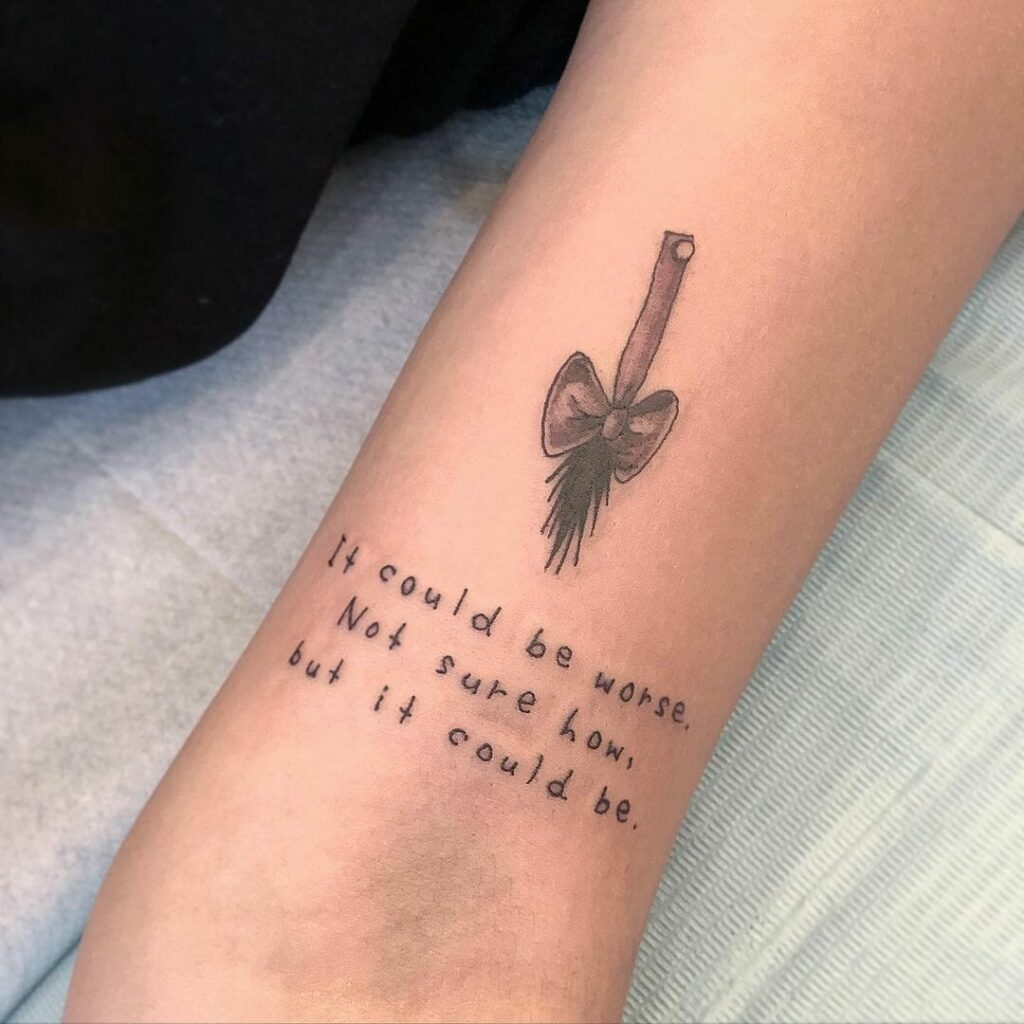 Eeyore Tail Tattoo With Quotes