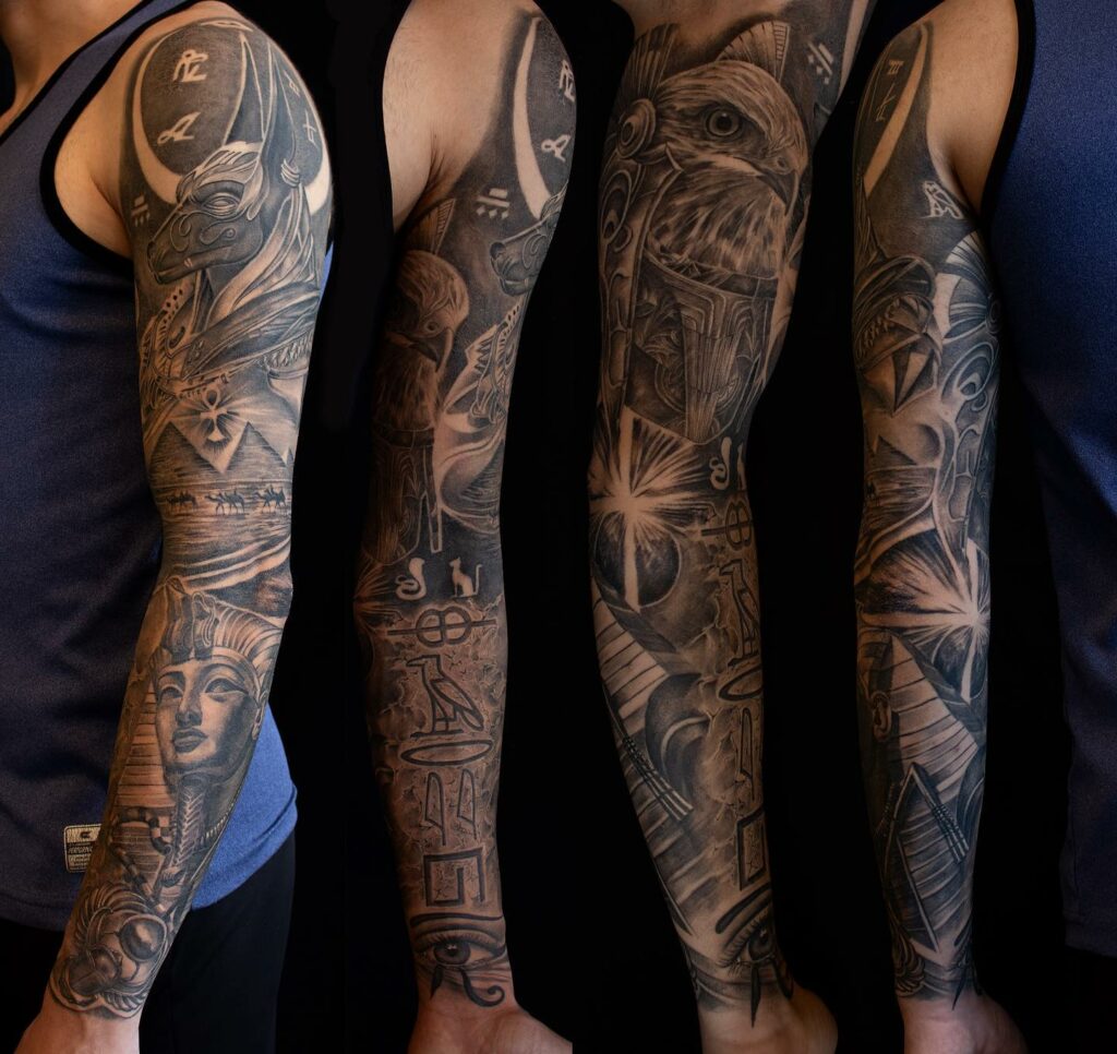 Egyptian Sleeve Tattoo