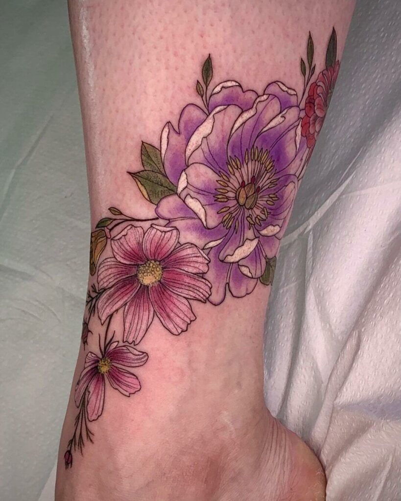 Elaborate Anklet Tattoo Designs For Tattoo Enthusiasts