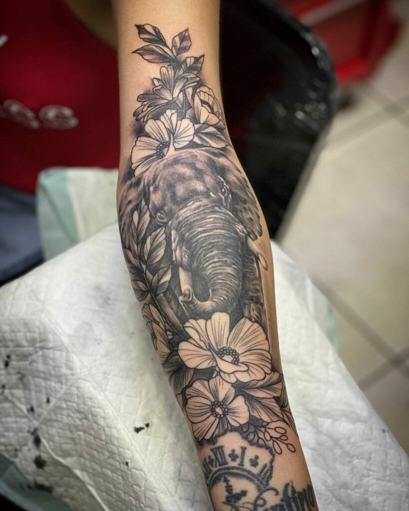 Elaborate Inner Elbow Tattoo