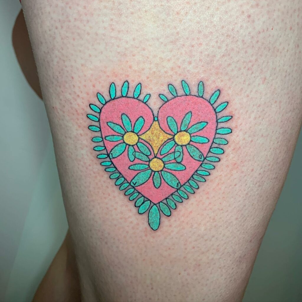 Elegant Girly Heart Tattoo Designs