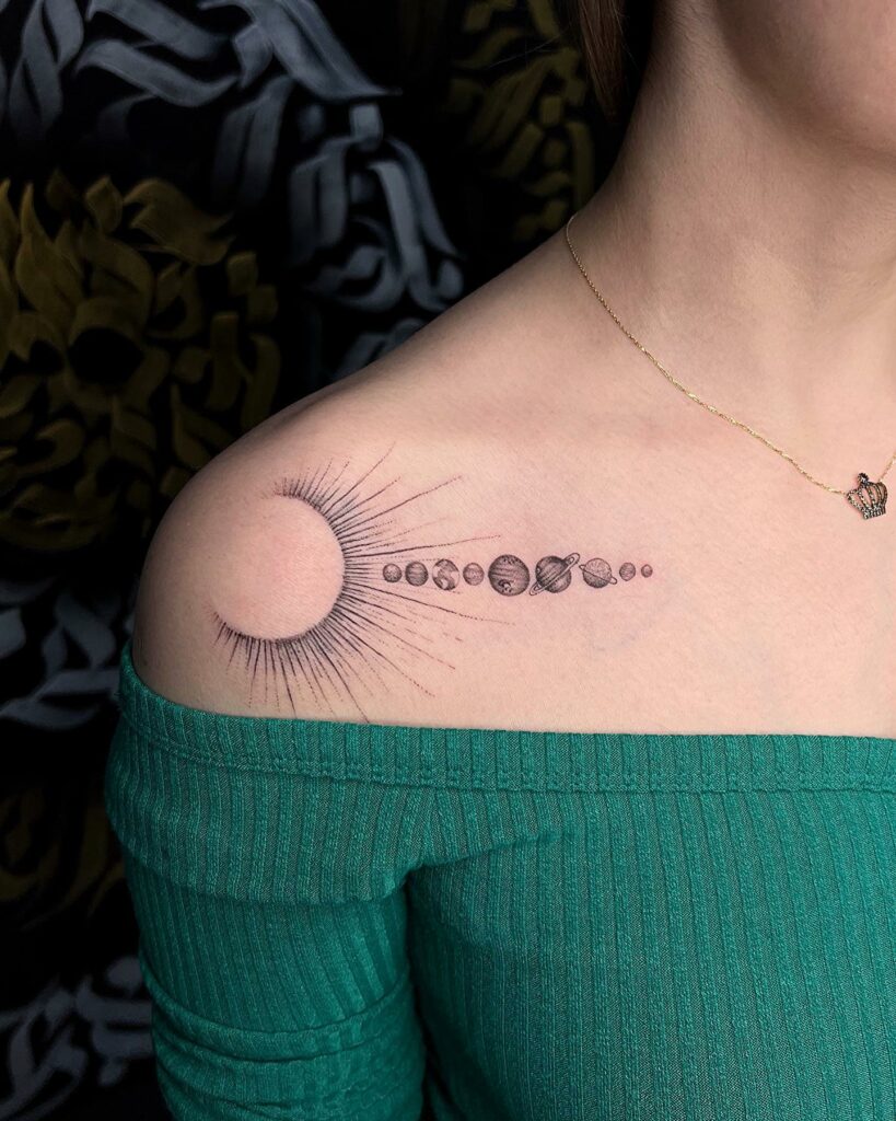 Solar System Temporary Tattoo  Set of 3  Tatteco