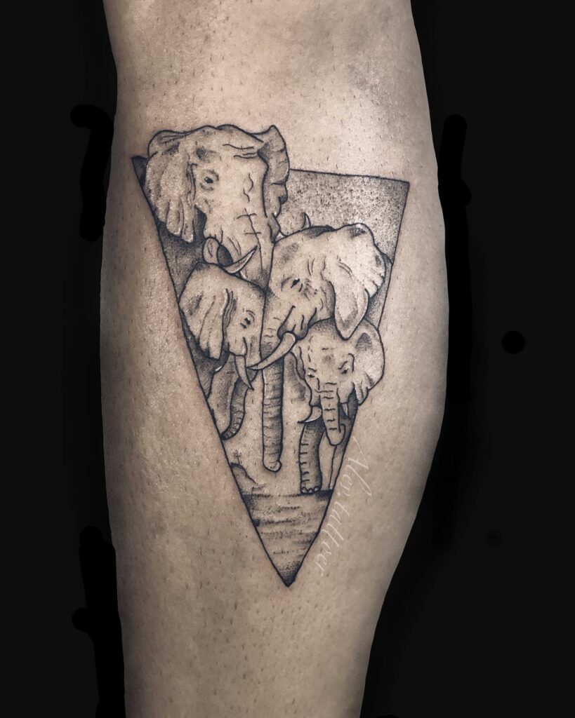 Elephant Family Tattoo