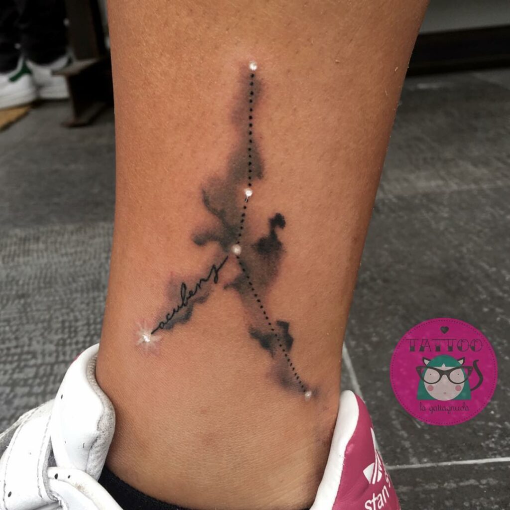Ethereal Cancer Zodiac Constellation Tattoo