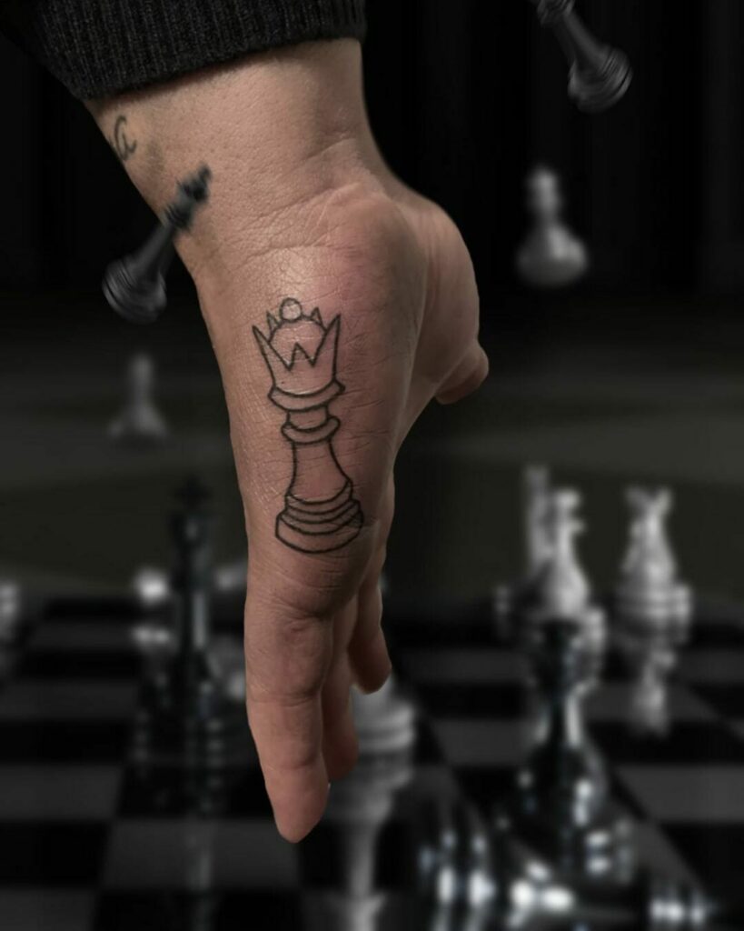 Big arm cool chess tattoo pattern