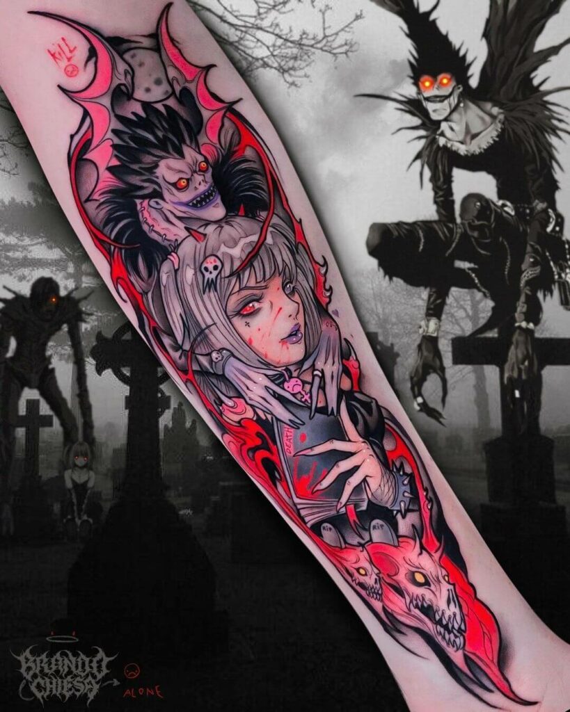 Fantastic Neo Traditional Anime Tattoos