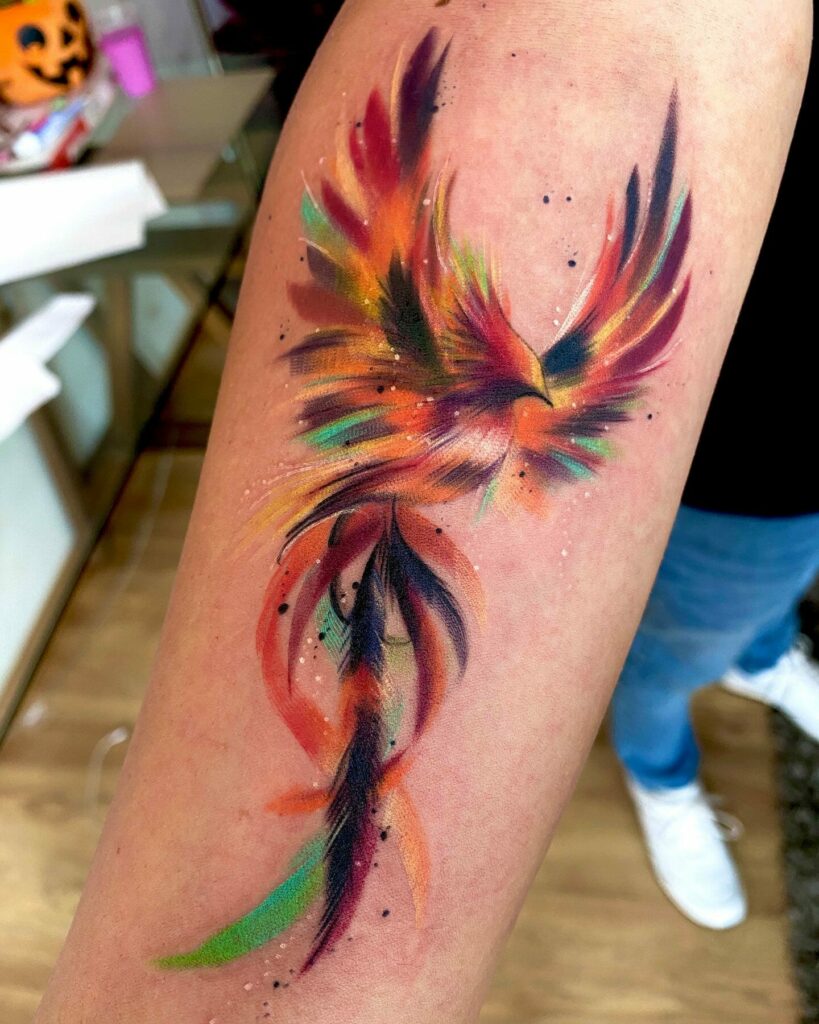 35 Phoenix Leg Tattoos