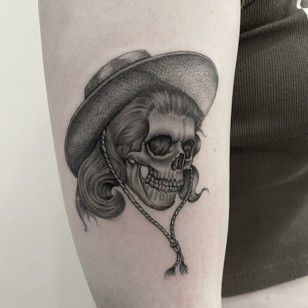 Fantastic Western Skull Tattoo Designs