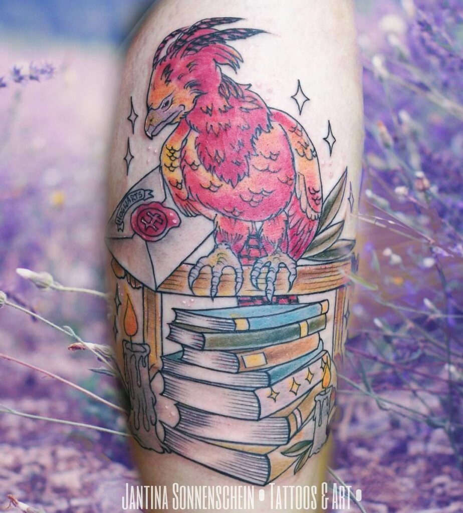 Fawkes In His Elements Tattoo
