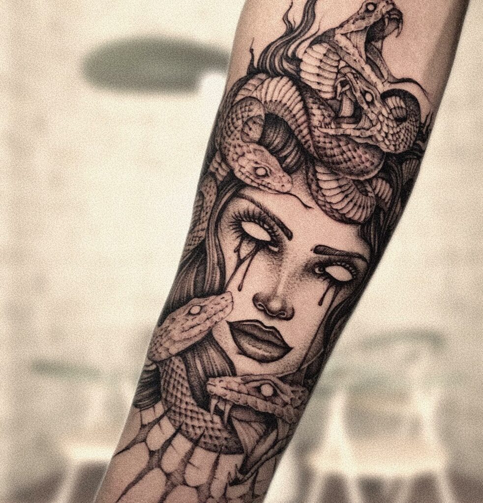 What is the meaning of Medusa tattoo Our 20 Gorgon tattoo ideas to inspire  you