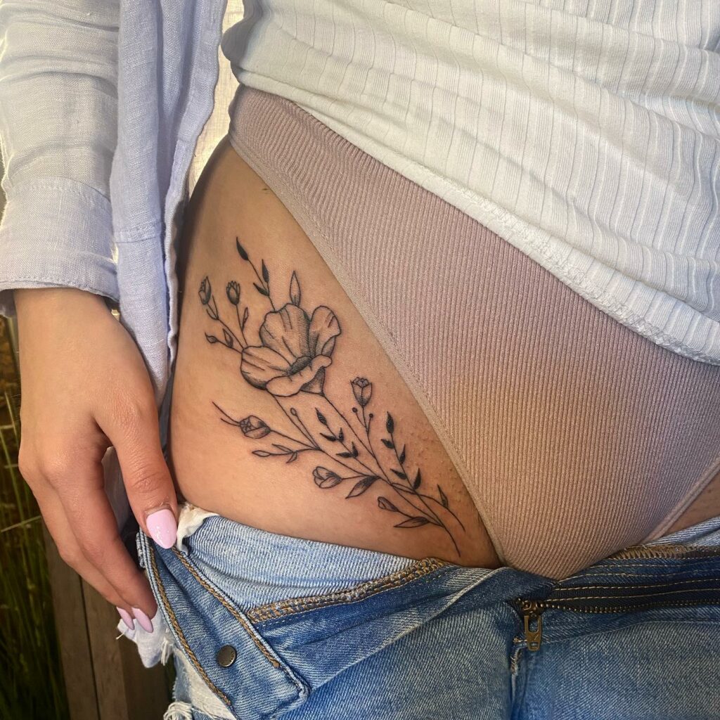 Tattoo uploaded by minerva  Flowers on the pelvic area Tattoo by Pis Saro  Pissarotattoo PisSaro PisSaroTattoo Nature Watercolor Naturetattoo  Watercolortattoo Botanical Botanicaltattoo Crimea Russia  Tattoodo