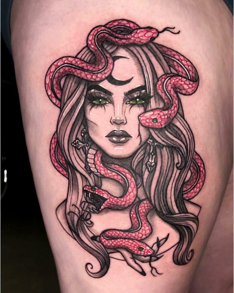 Look what i just came across on pinterest kimsaigh medusa tattoo  Medusa  tattoo Medusa tattoo design Leg tattoos