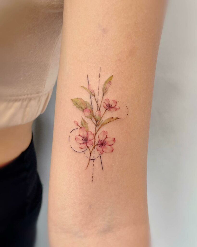 Feminine Small Watercolor Tattoo