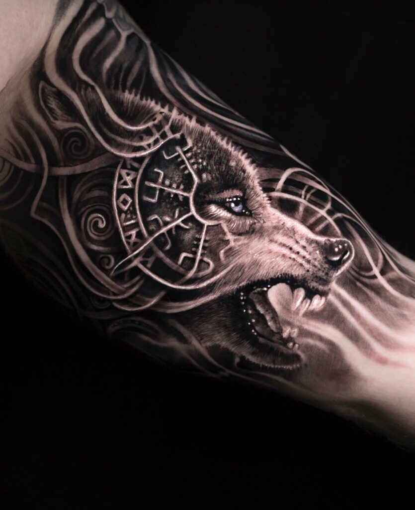 wolf wolves wolf tattoo  Norse Mythology Fenrir Tattoo HD Png Download   Transparent Png Image  PNGitem