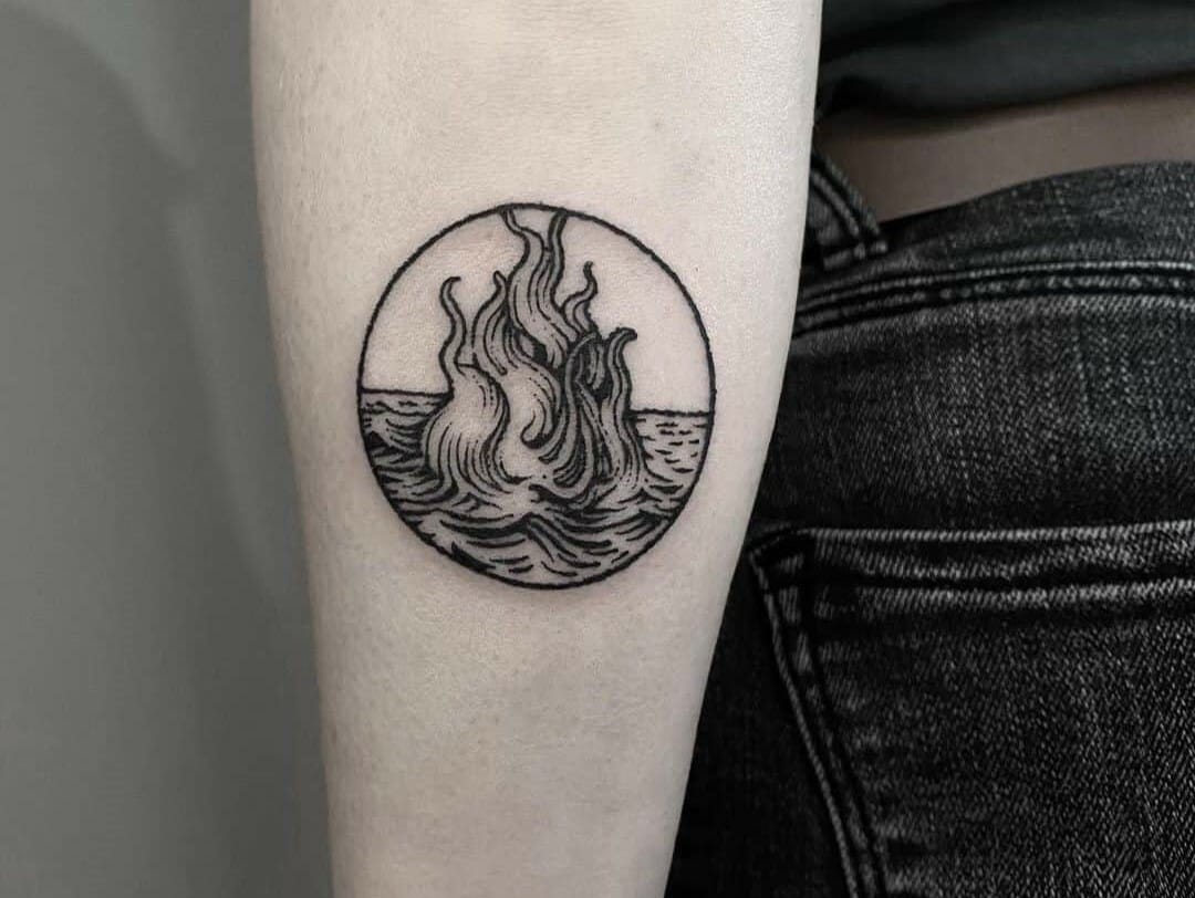 30 Unique Flame Tattoos You Must See | Xuzinuo | Page 13