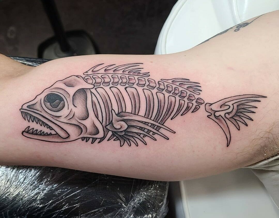12+ Fish Skeleton Tattoo Ideas To Inspire You! - alexie