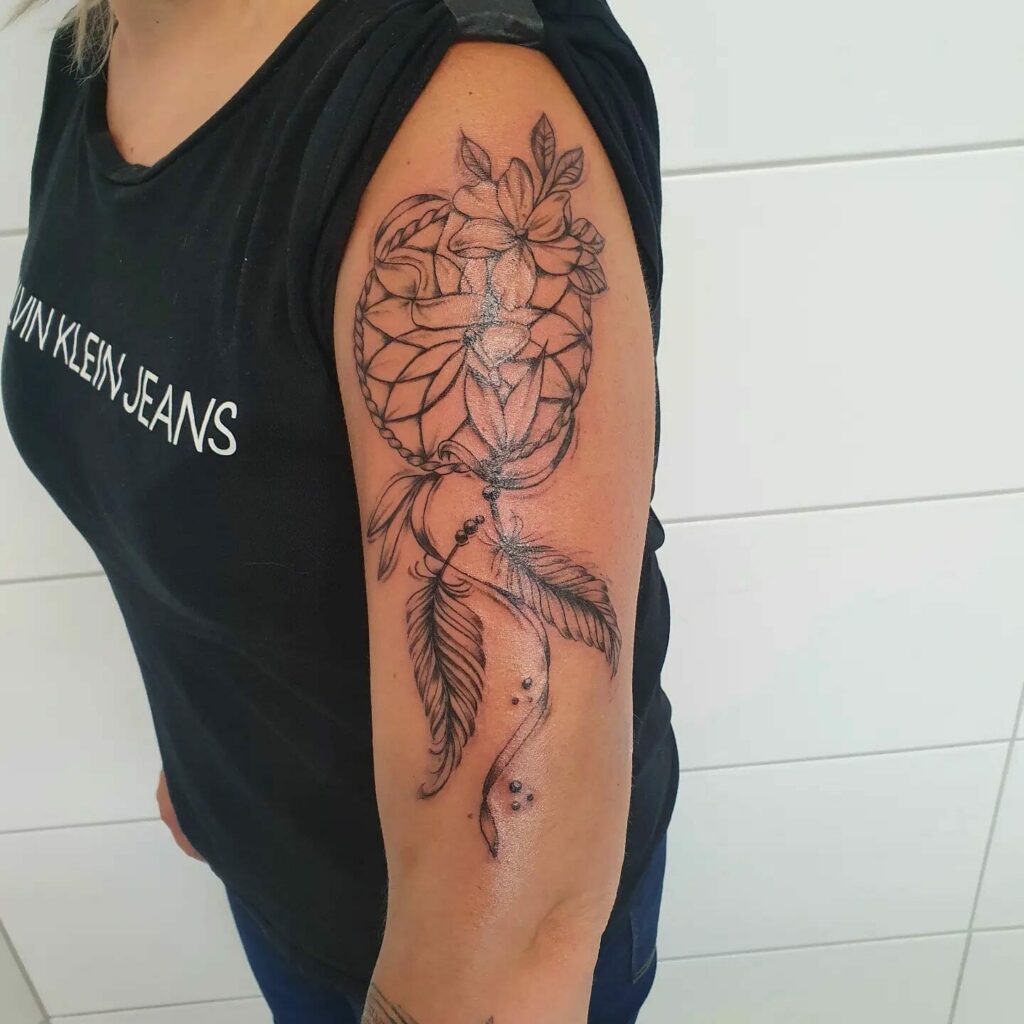 Floral Dream Catcher Tattoos ideas