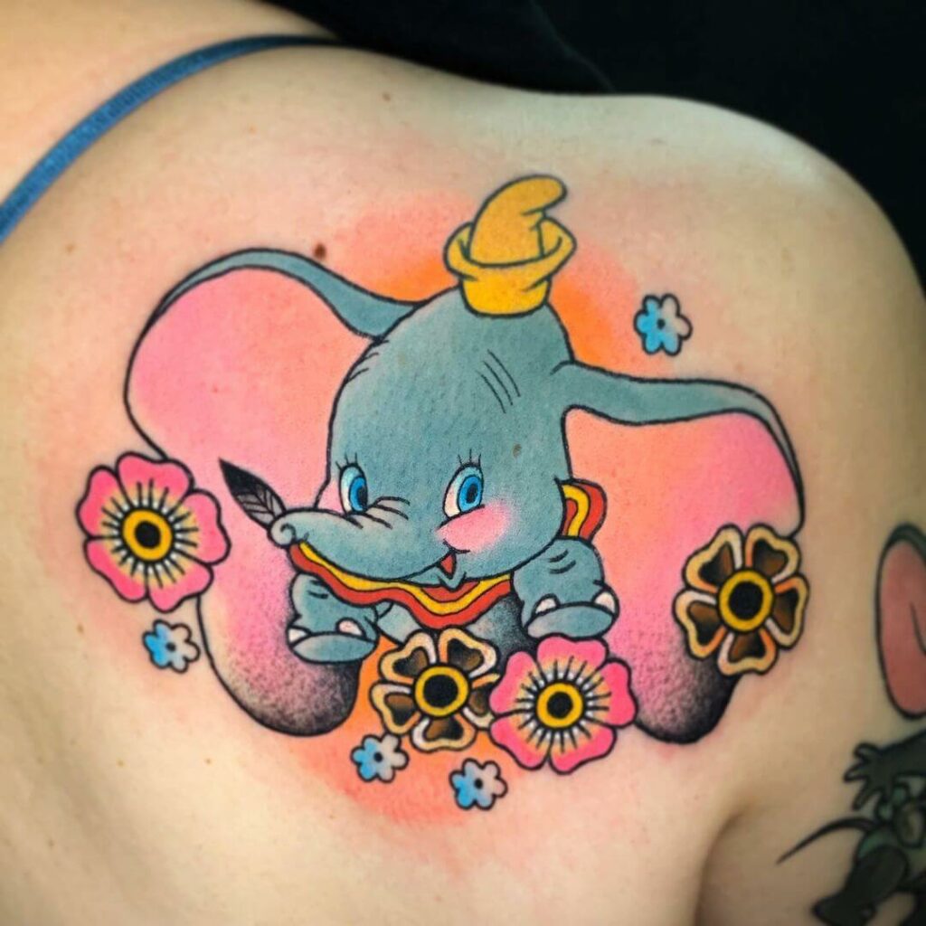 Dumbo Cartoon Tattoos