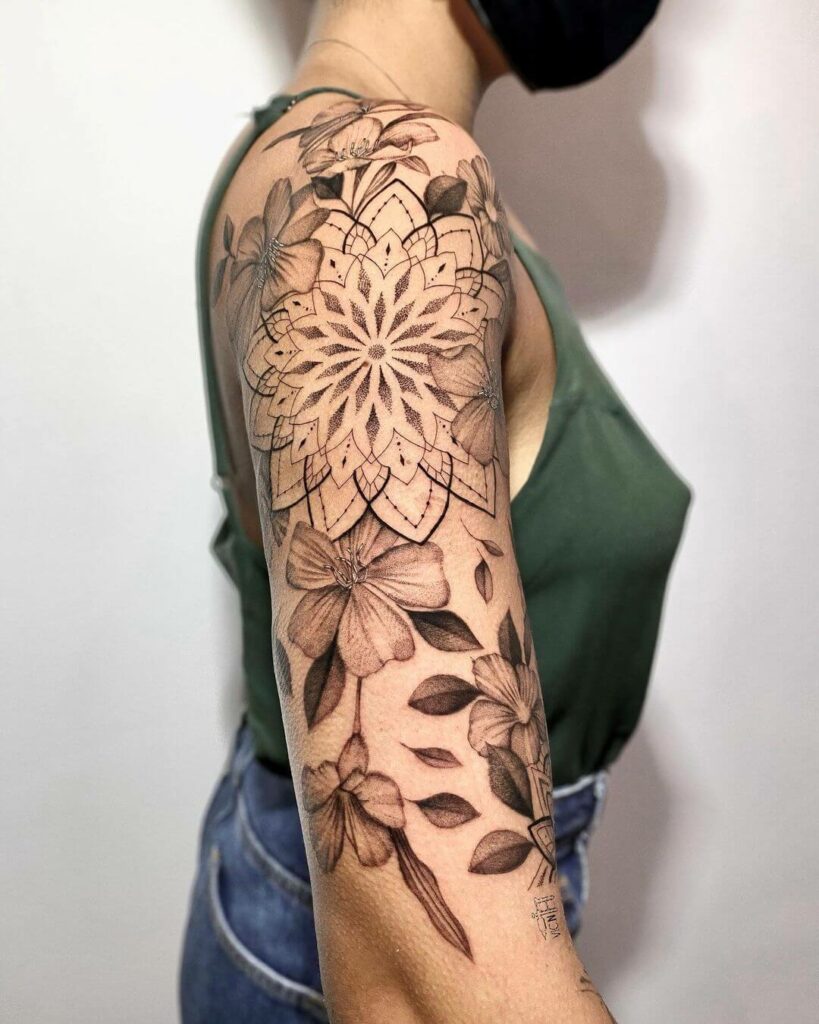 11 Floral Mandala Tattoo Ideas That Will Blow Your Mind 6452