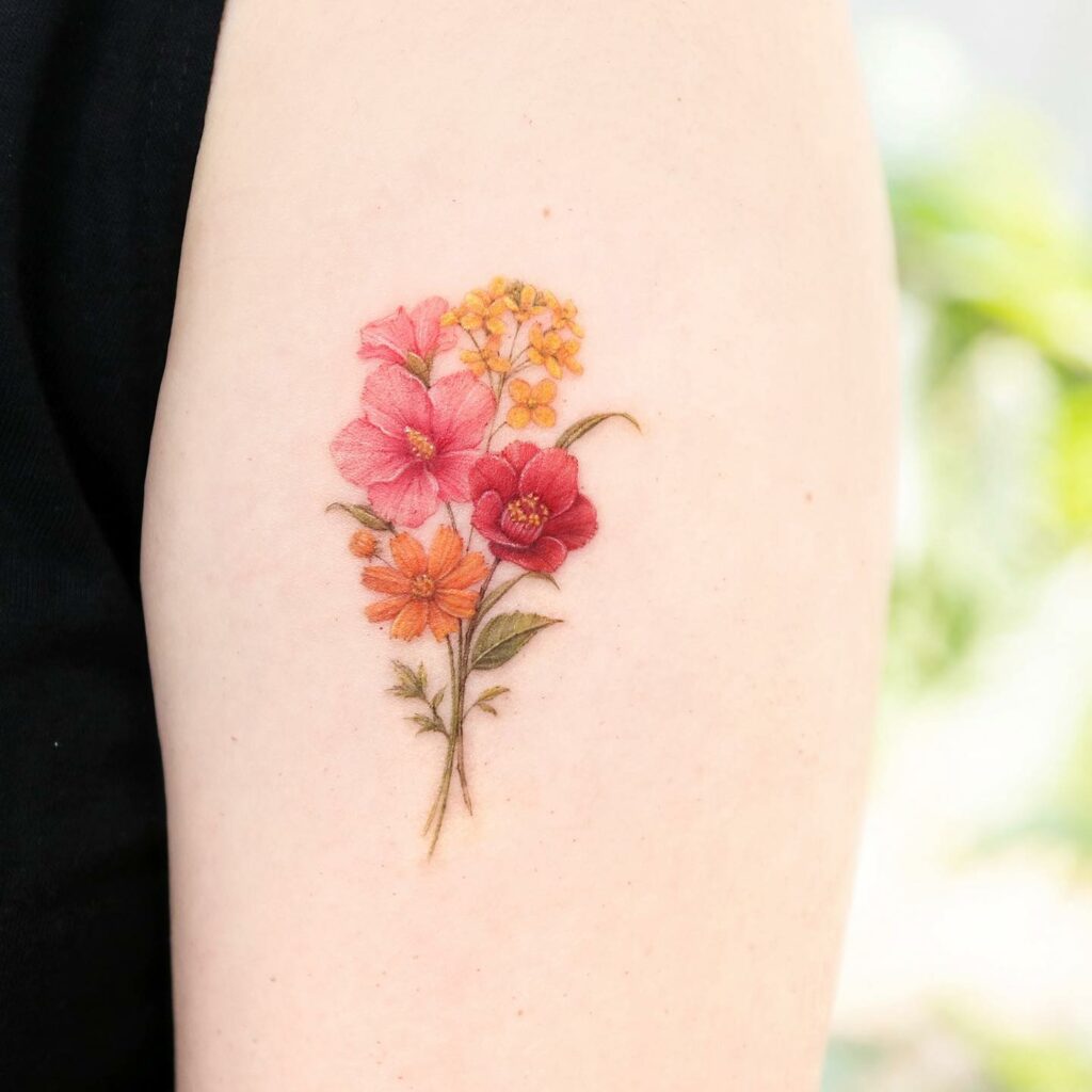 100 Pretty Birth Flower Tattoos And Their Symbolic Meaning  Saved Tattoo