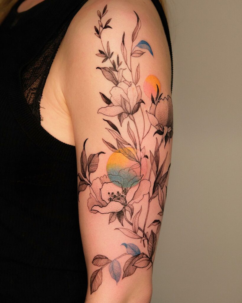 Flower Sleeve Tattoos