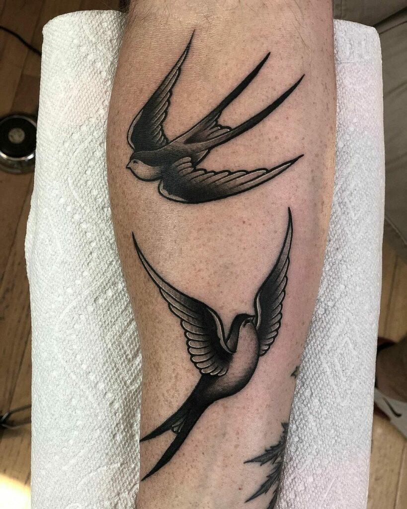 Flying Sparrow Tattoo