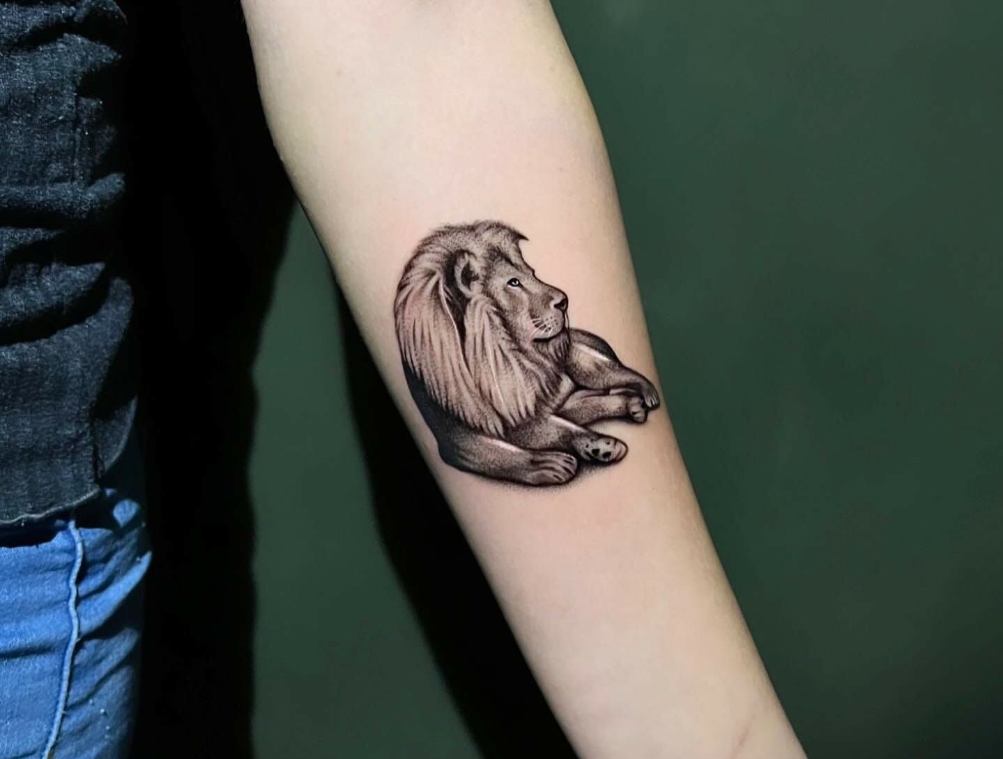 chest tattoo designs realistic lion with crown｜TikTok Search