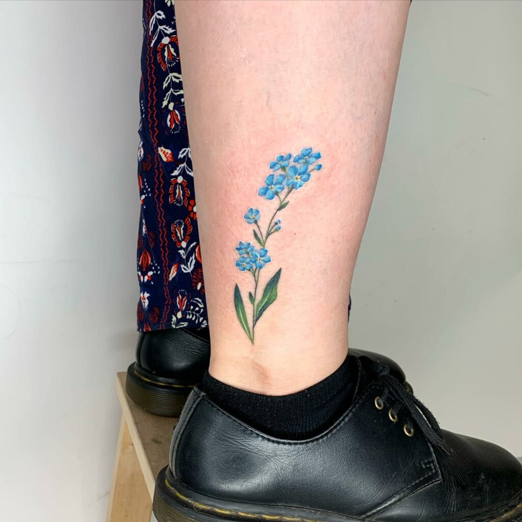 Forget me not matching tattoo for brothers and Mom Details in comments   rTattooDesigns