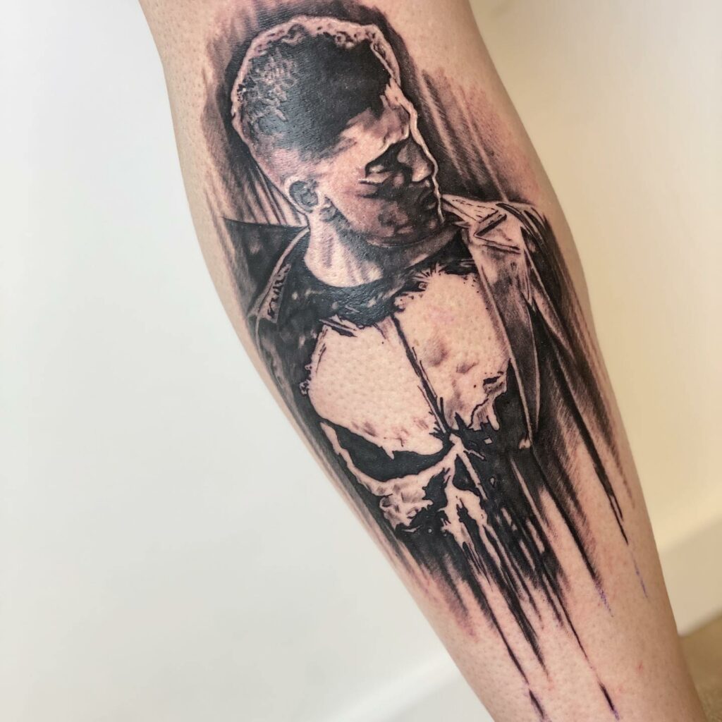 Frank Castle Punisher Skull Tattoo