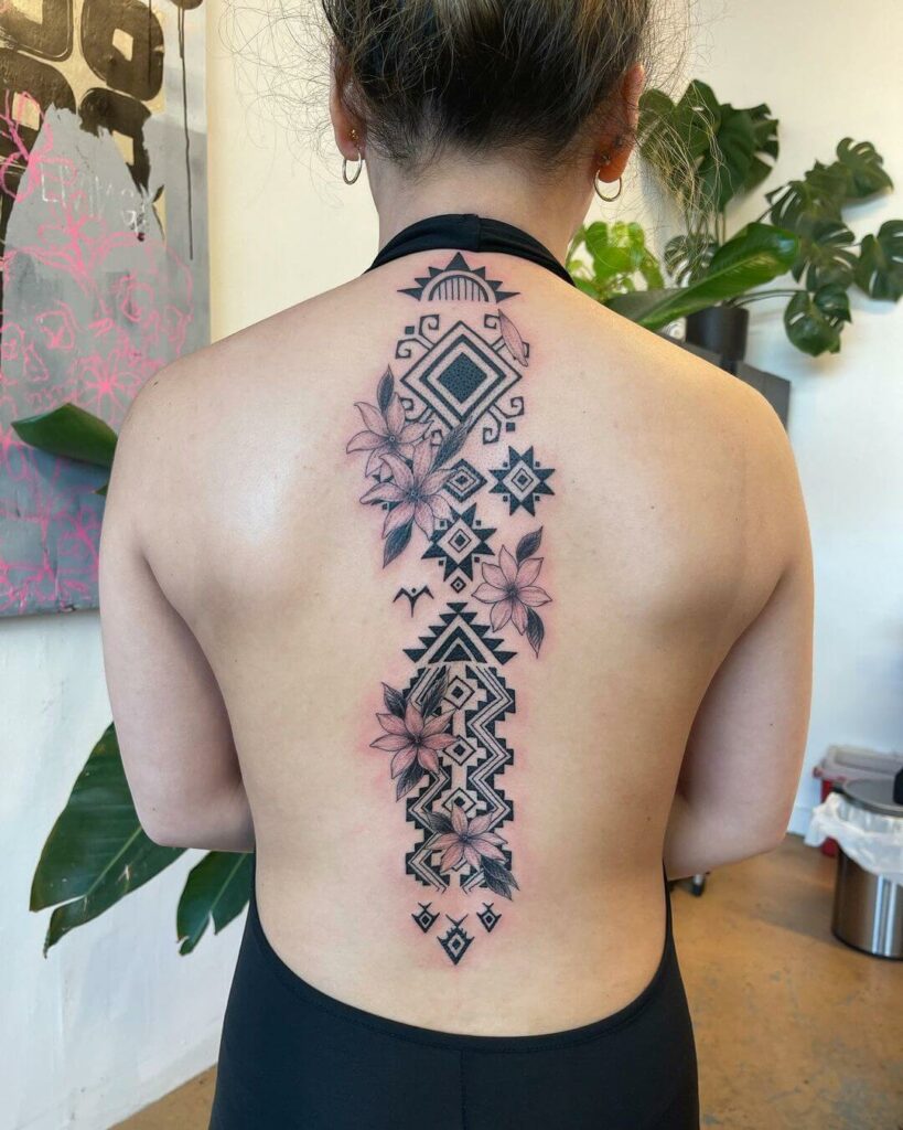 Full Back Filipino Tribal Tattoo