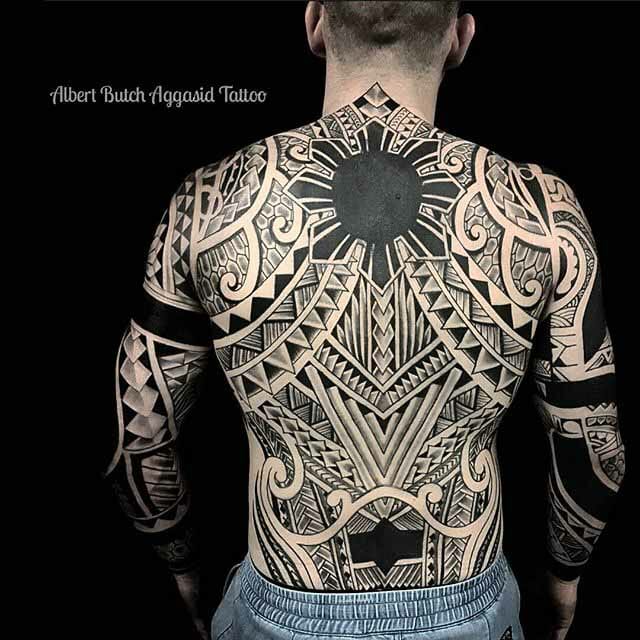 Full Back Tribal Tattoo