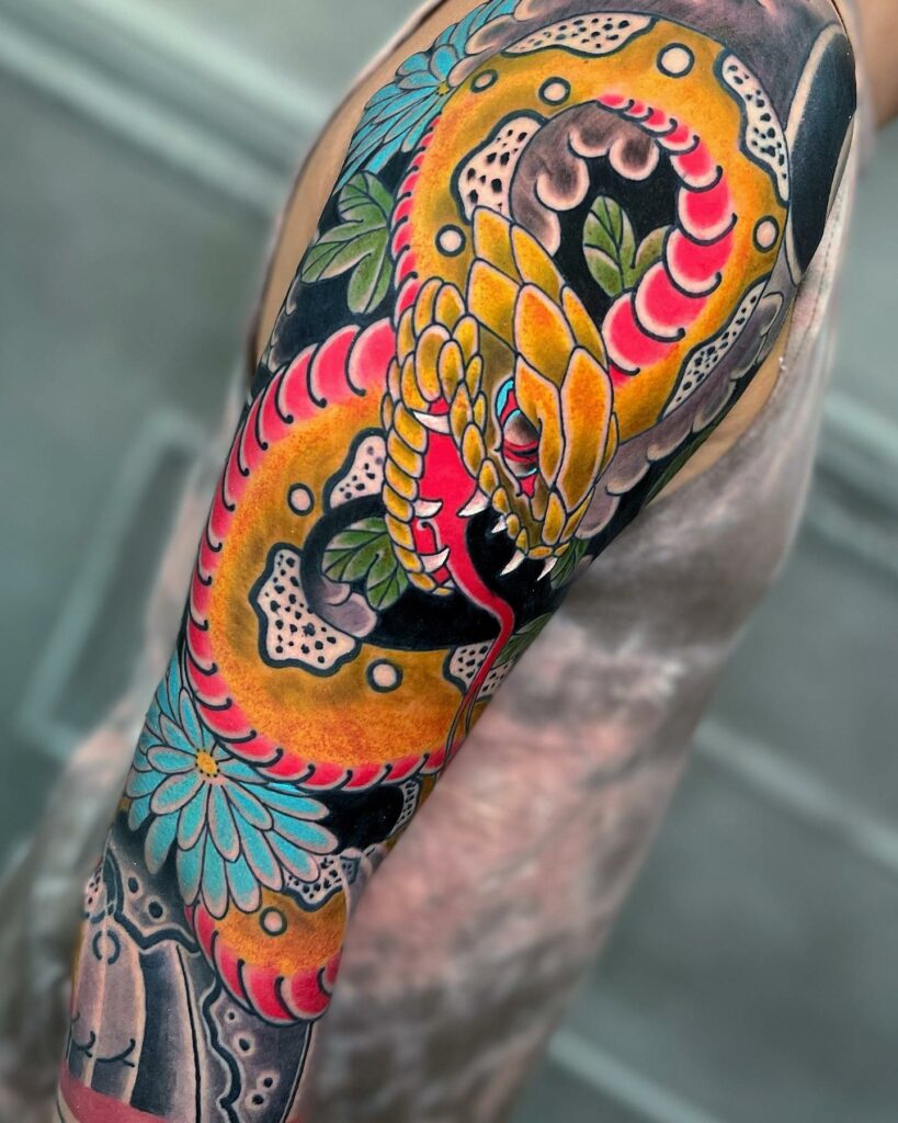 Premium Vector  Japanese tattoo snake vector art