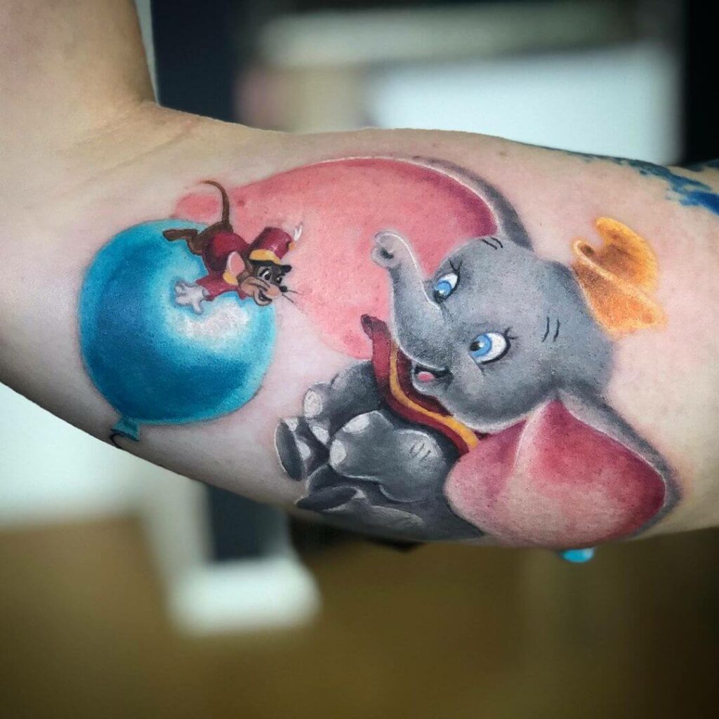 Fun Time With Dumbo Tattoo