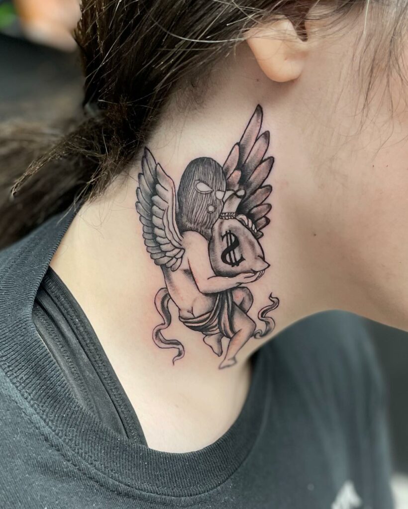 Funny Angel Tattoo
