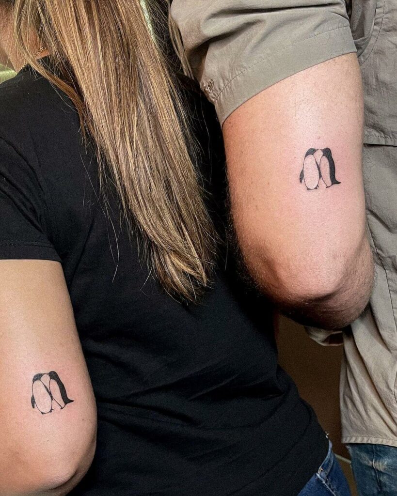 Funny Couple Tattoos With Penguins In It