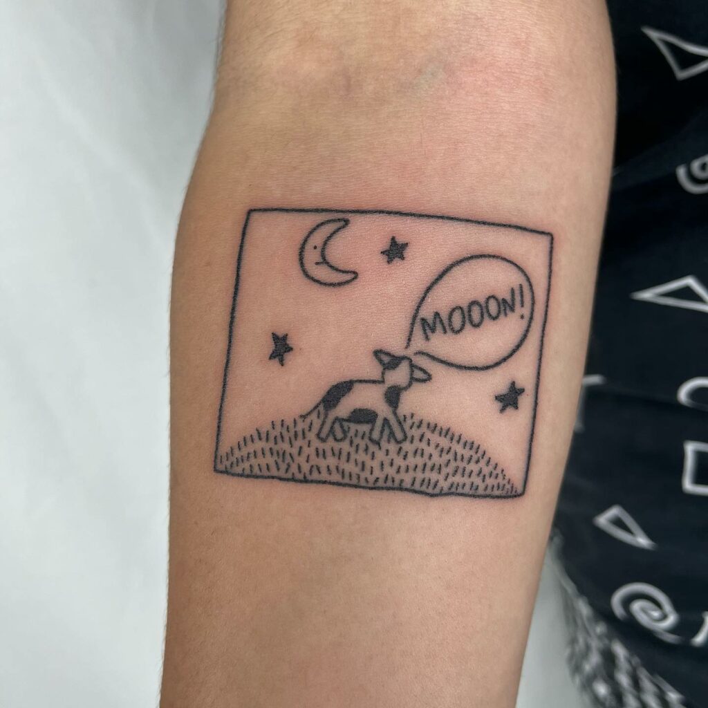 Funny Crescent Moon Tattoo Ideas