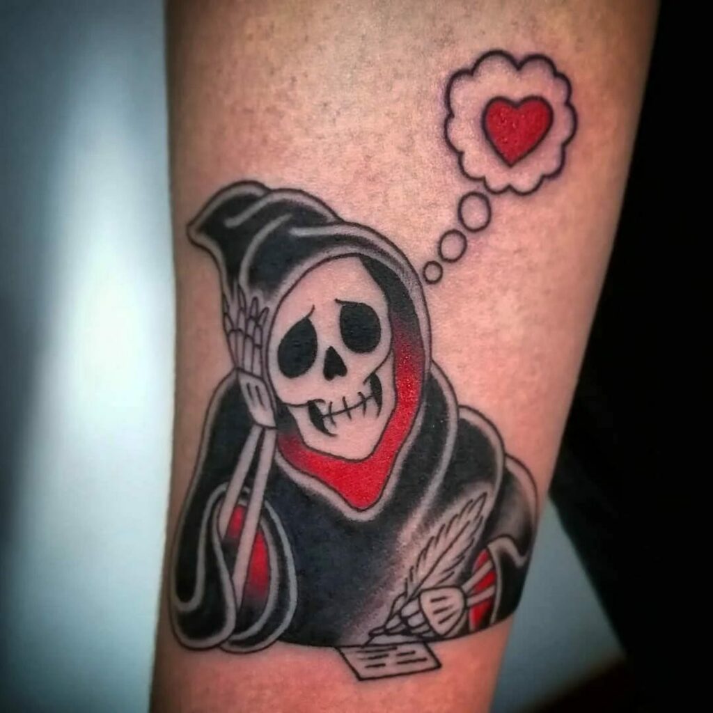 Funny Grim Reaper Tattoo